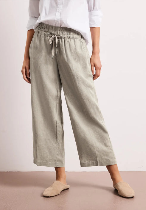 Street One Wide Leg Hose im Loose Fit aus Leinen