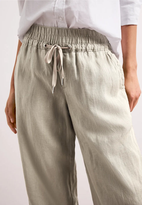 Street One Wide Leg Hose im Loose Fit aus Leinen