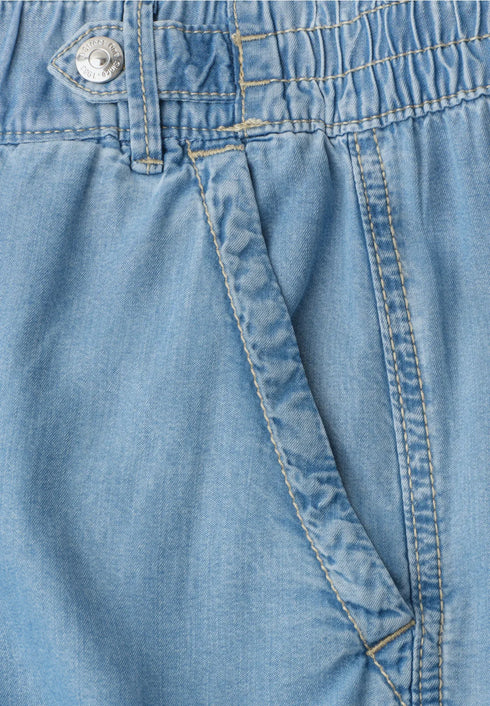 Street One High Waist Wide Leg Hose mit Knopfdetails - Länge 30