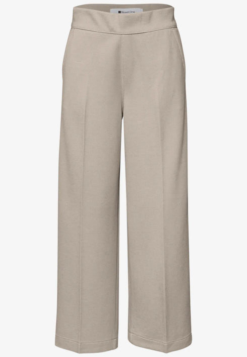 Street One High Waist Wide Leg Hose im Casual Fit - Länge 26