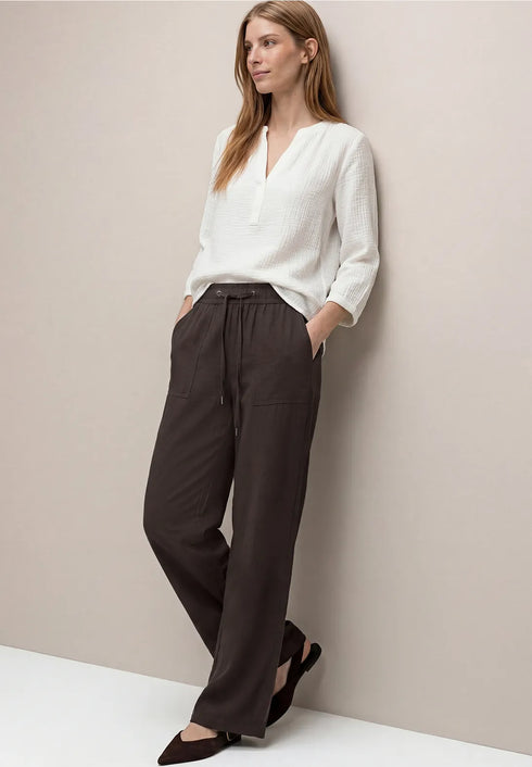 Street One Style Emee High Waist Wide Leg Hose im Loose Fit