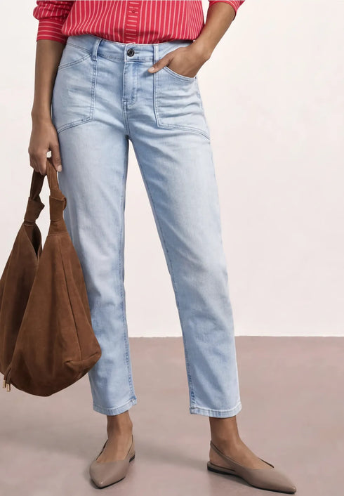 Street One Mid Waist Jeans im Chino-Look - Länge 28