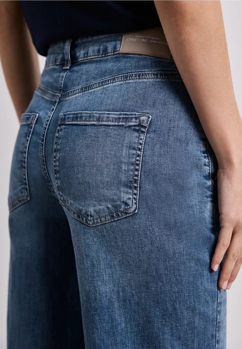 Street One Wide Leg Jeans mit Knopfdetails Style Emee - Länge 30