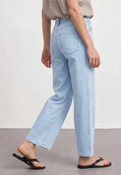 Street One Mid Waist Wide Leg Jeans im Loose Fit - Länge 26 - 381183