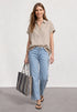 Street One Mid Waist Wide Leg Jeans im Loose Fit - Länge 26 - 381183