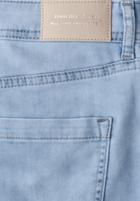 Street One Mid Waist Wide Leg Jeans im Loose Fit - Länge 26 - 381183