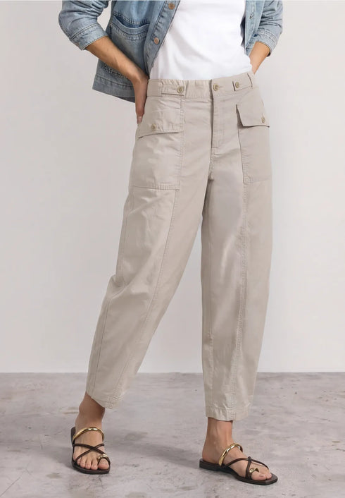 Street One - High Waist Barrel Leg Hose im Casual Fit - Länge 28 - Style Karlie - 381352