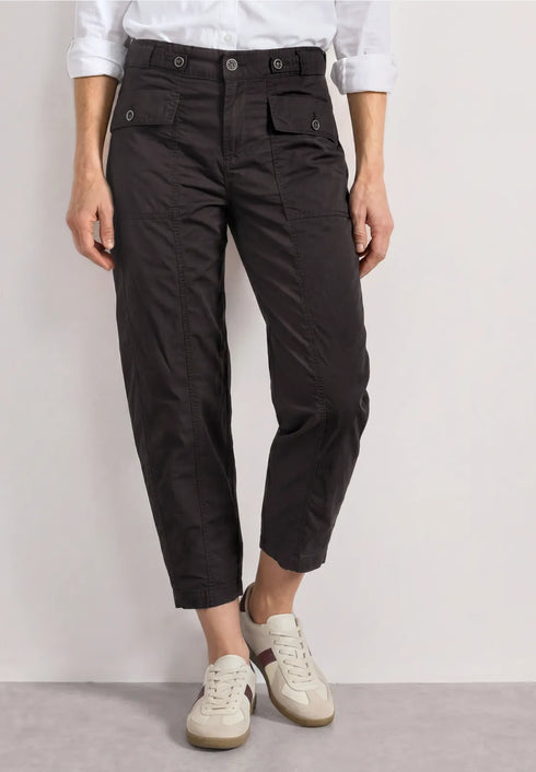 Street One - High Waist Barrel Leg Hose im Casual Fit - Länge 28 - Style Karlie - 381352