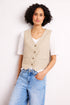 Street One Weste mit V-Neck und Knöpfen aus Leinen