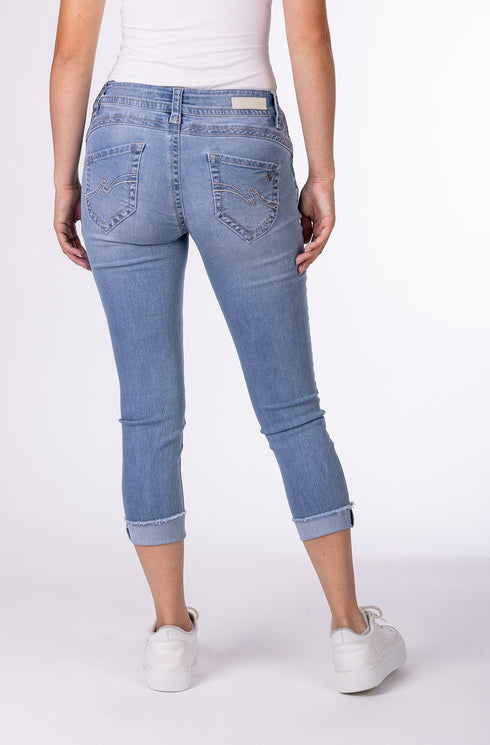 Blue Monkey 7Charlotte 31010X Denim 7/8 Skinny turn-up