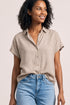 Street One Kurzarm Hemdbluse in Unifarbe