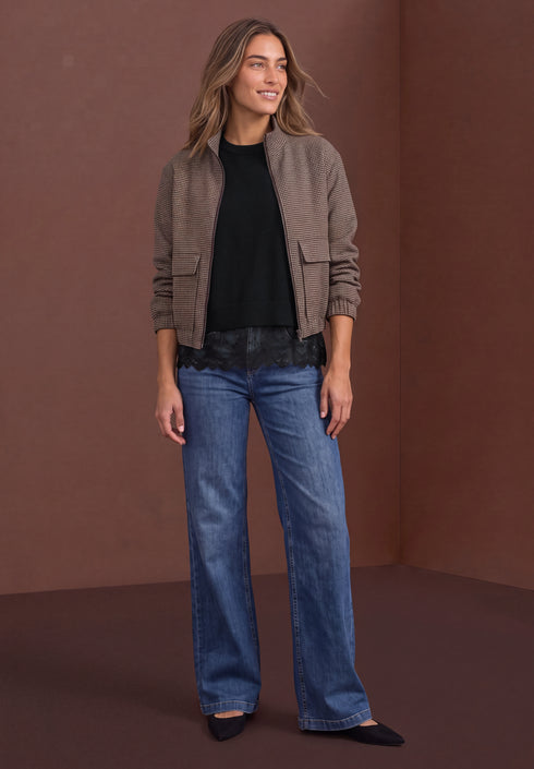 Street One - LTD QR round neck with lace - 304165
