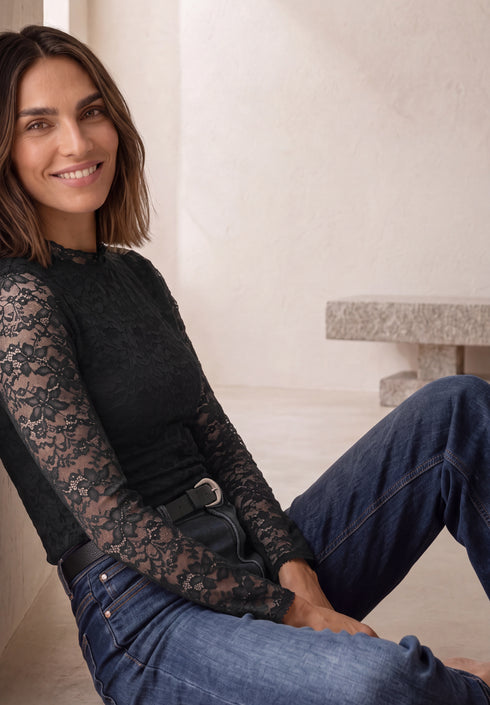 Street One - LTD QR lace turtle neck shirt - A326059