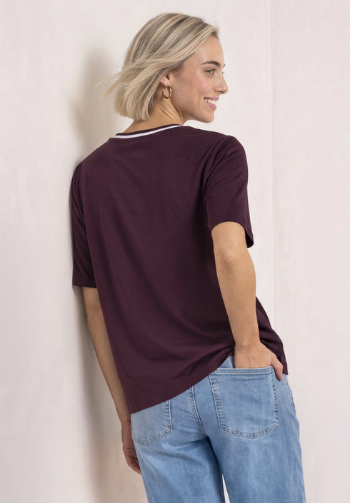 Street One - LTD QR shirt with stripes - 325699