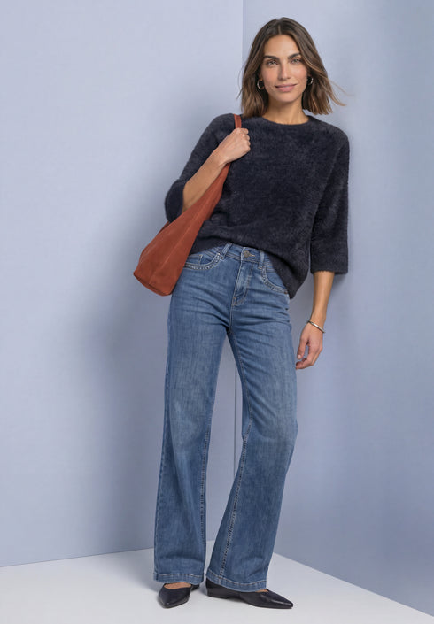 Street One - LTD QR fluffy half-sleeve sweater - 303962