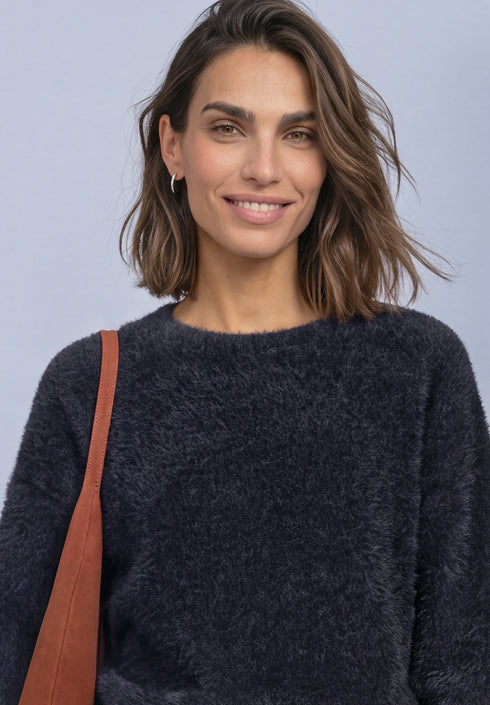 Street One - LTD QR fluffy half-sleeve sweater - 303962