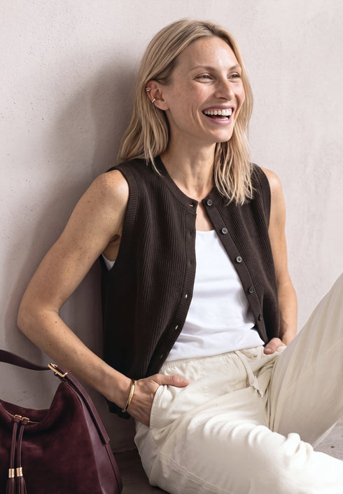 Street One - LTD QR sleeveless cardigan - 254146