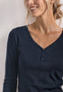 Street One - 3/4-Arm Shirt mit Knopfdetail - 325580