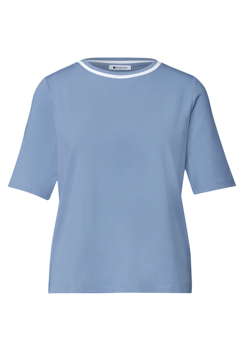 Street One - LTD QR shirt with stripes - 325699