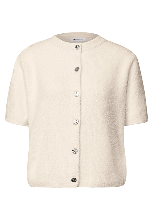 Street One - fluffy short sleeve cardigan - 254241