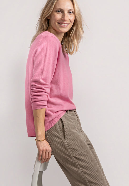 Street One - LTD QR rolled edge u-boat sweater - 303963
