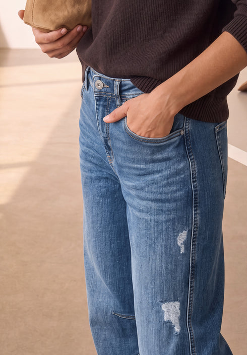 Street One - Highwaist Style Riley Relaxed Barrel - Länge 28 - 381568