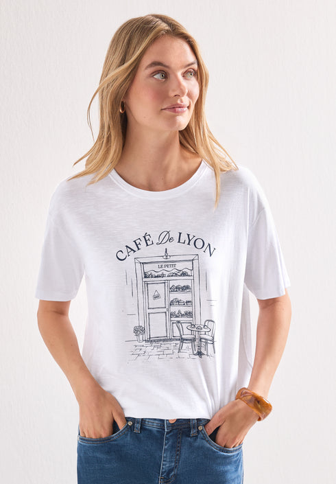 Street One - T-Shirt mit Rundhals und Frontprint - 325627