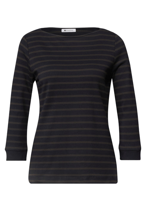 Street One - LTD QR basic yds u-boat shirt - 325895