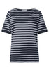 Street One - T-Shirt mit Boat Neck und Streifen - 325572