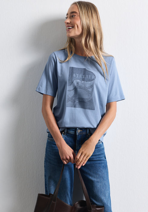 Street One - photo print shirt - 325718