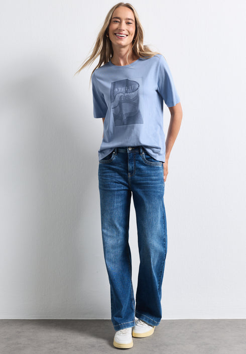 Street One - photo print shirt - 325718
