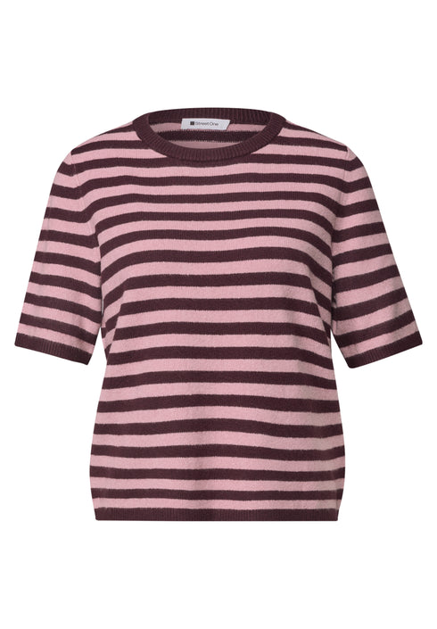 Street One - LTD QR cosy sweater with strip - 303876
