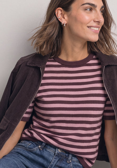 Street One - LTD QR cosy sweater with strip - 303876