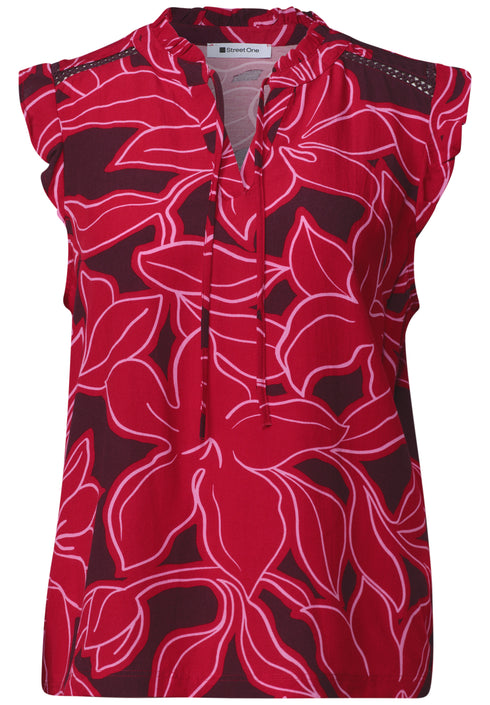 Street One LTD QR printed matmix volant Tshirt 325461