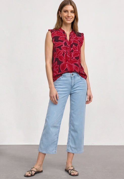 Street One LTD QR printed matmix volant Tshirt 325461