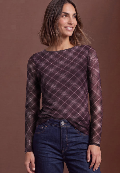 Street One - LTD QR printed mesh shirt - 326182