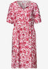 Street One Knielanges Kleid mit Split Neck und Print 144902