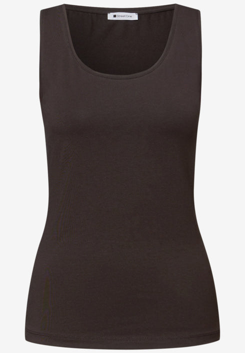 Street One Basic Top mit Rundhals in Unifarbe Style Anni