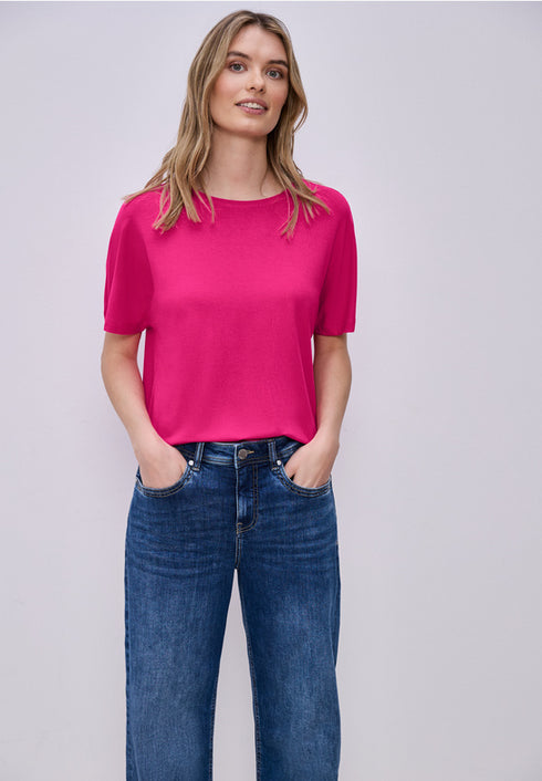 Street One Basic T-Shirt mit Dropped Shoulders Style Crista