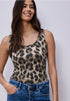 Street One Basic Top mit Rundhals im Leo-Muster