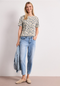 Street One T-Shirt im Ausbrenner-Look mit Leo-Print 325470