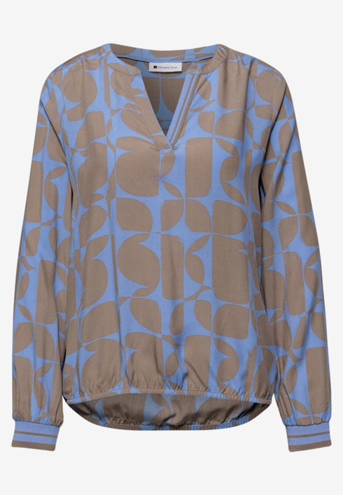 Street One Splitneck blouse with tape detail