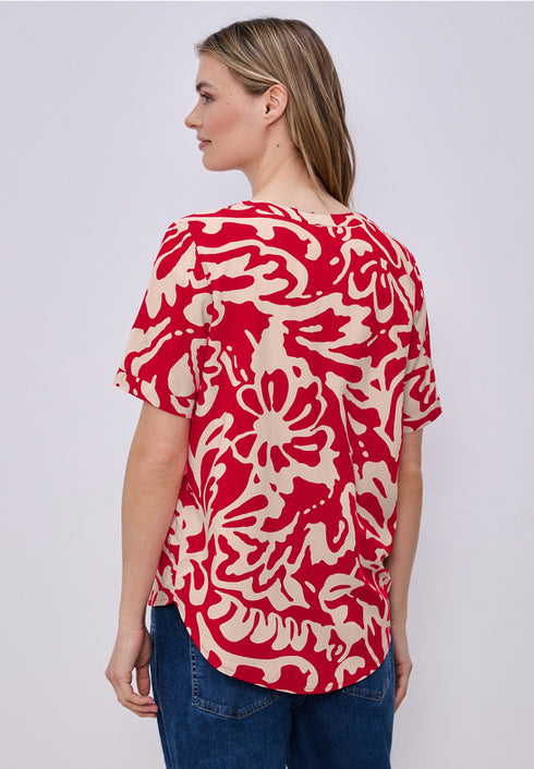 Street One kurzarm Bluse mit floralem Muster