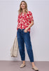 Street One kurzarm Bluse mit floralem Muster