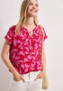 Street One Blusenshirt mit Split Neck und Smokdetail