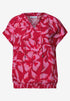 Street One Blusenshirt mit Split Neck und Smokdetail
