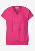 Street One Blusenshirt mit Split Neck und Smokdetail