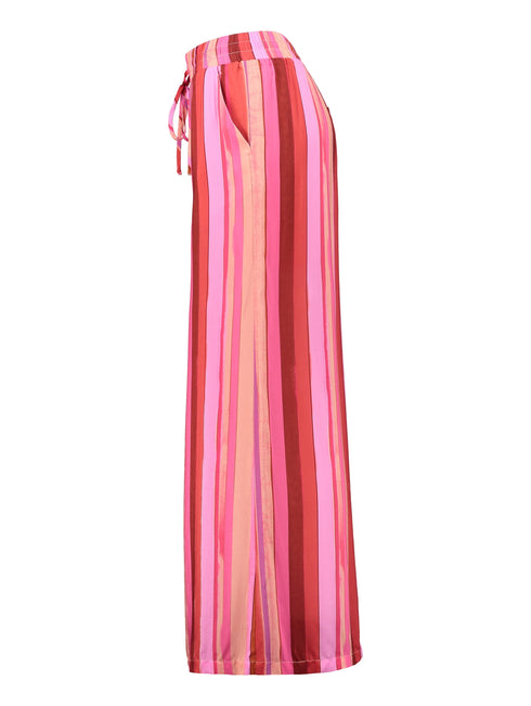 Hailys Long Trousers Hi44lla Pink berry stripe MUT-PO2502160