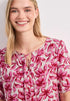 Street One Knielanges Kleid mit Split Neck und Print 144902