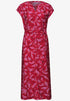 Street One Midi-Kleid mit Split Neck und Print